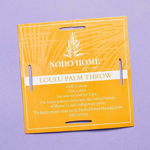 Noho Home | Bedding | Noho Home Loulu Palm Throw | Poshmark